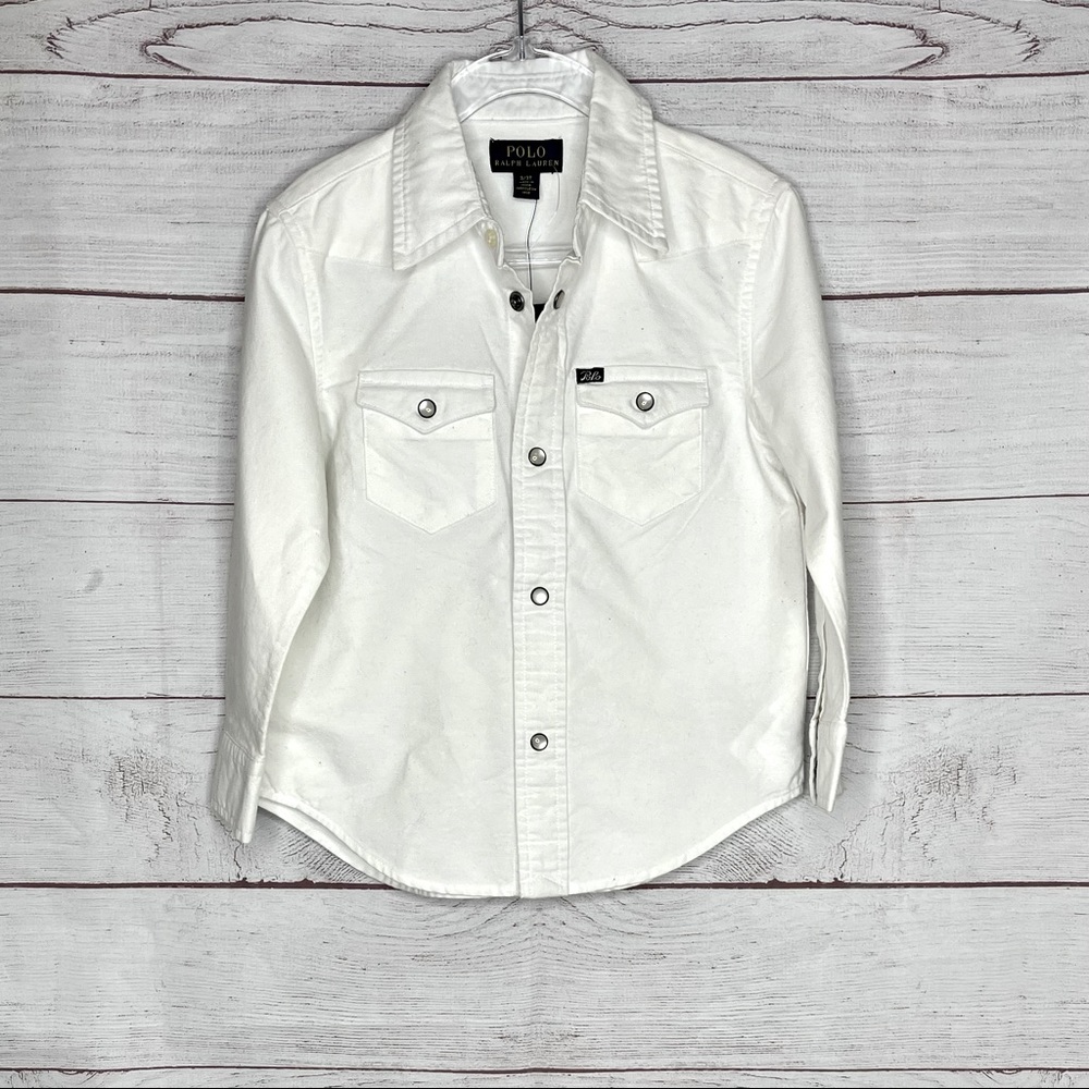 Polo Ralph Lauren White Boys Button Down Shirt Size 3t